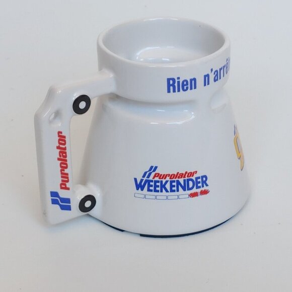 RETRO PUROLATOR Shipping Company Travel Mug Ceramic TRUCK HANDLE FRENCH - Picture 4 of 8